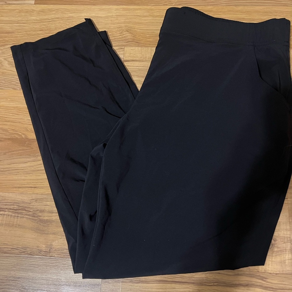 Eddie Bauer Pull-On Quilted Pants Women’s Large Black Elastic Waist